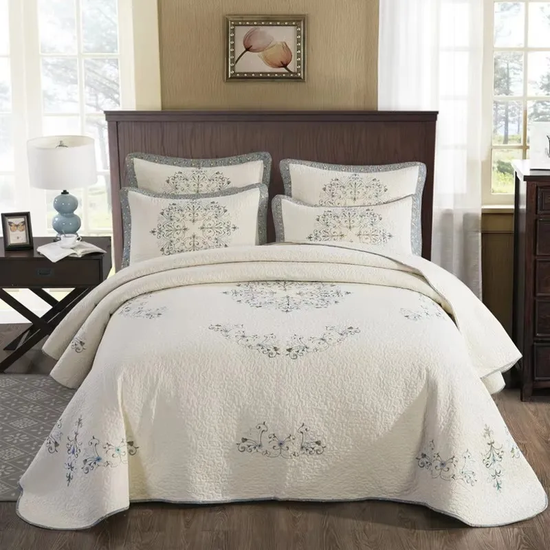 Luxurious Embroidered Oversize Cotton Quilt Set 3PCS, Super King Size Bedspread, Summer Coverlet Quilted Bedding Set, Breathable
Luxurious Embroidered Oversize Cotton Quilt Set 3PCS, Super King Size Bedspread, Summer Coverlet Quilted Bedding Set, Breathable