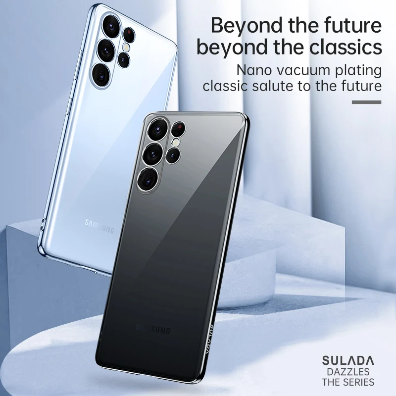 Original Sulada Glossy Transparent Case For Samsung Galaxy S23 Ultra S22 Eletroplated Clear Slim Soft Armor TPU Shockproof Cover
Original Sulada Glossy Transparent Case For Samsung Galaxy S23 Ultra S22 Eletroplated Clear Slim Soft Armor TPU Shockproof Cover
