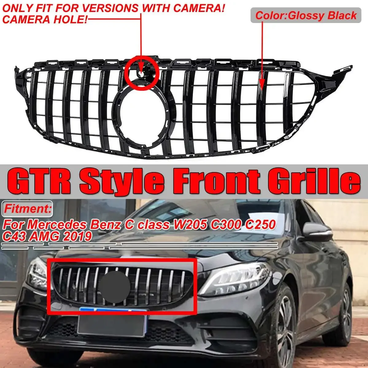 Передняя решетка для автомобиля GTR GT W205 с камерой для Mercedes Benz C Class W205 C300 C250 C43 Для AMG 2019
Передняя решетка для автомобиля GTR GT W205 с камерой для Mercedes Benz C Class W205 C300 C250 C43 Для AMG 2019