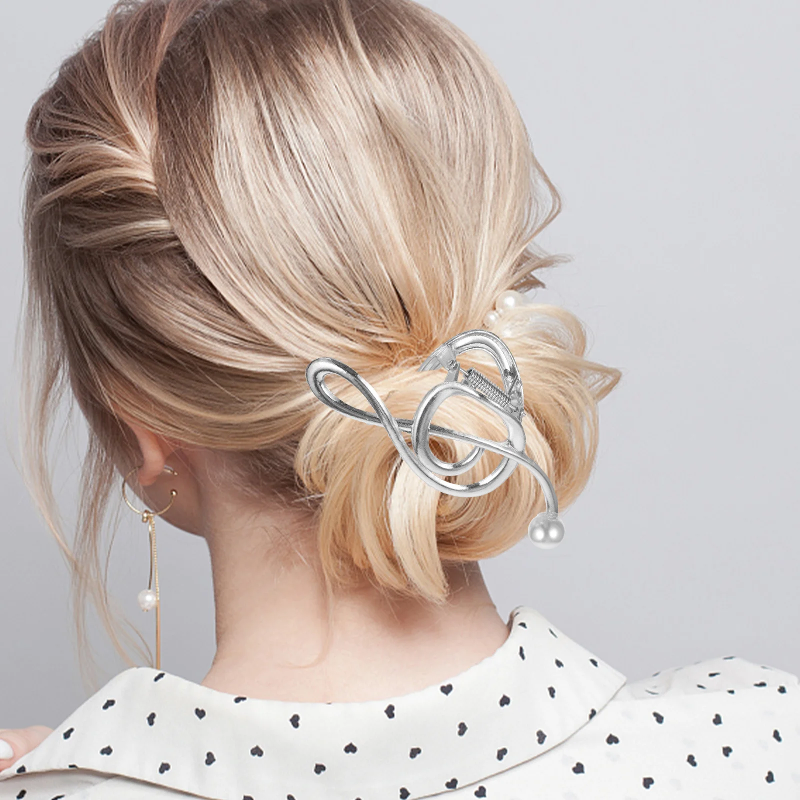 Pearl Notes Hairpin Clip Large Hair Clips for Thick Hair Women Accessories Music Note Styling Jaw Clips Metal 
Pearl Notes Hairpin Clip Large Hair Clips for Thick Hair Women Accessories Music Note Styling Jaw Clips Metal
