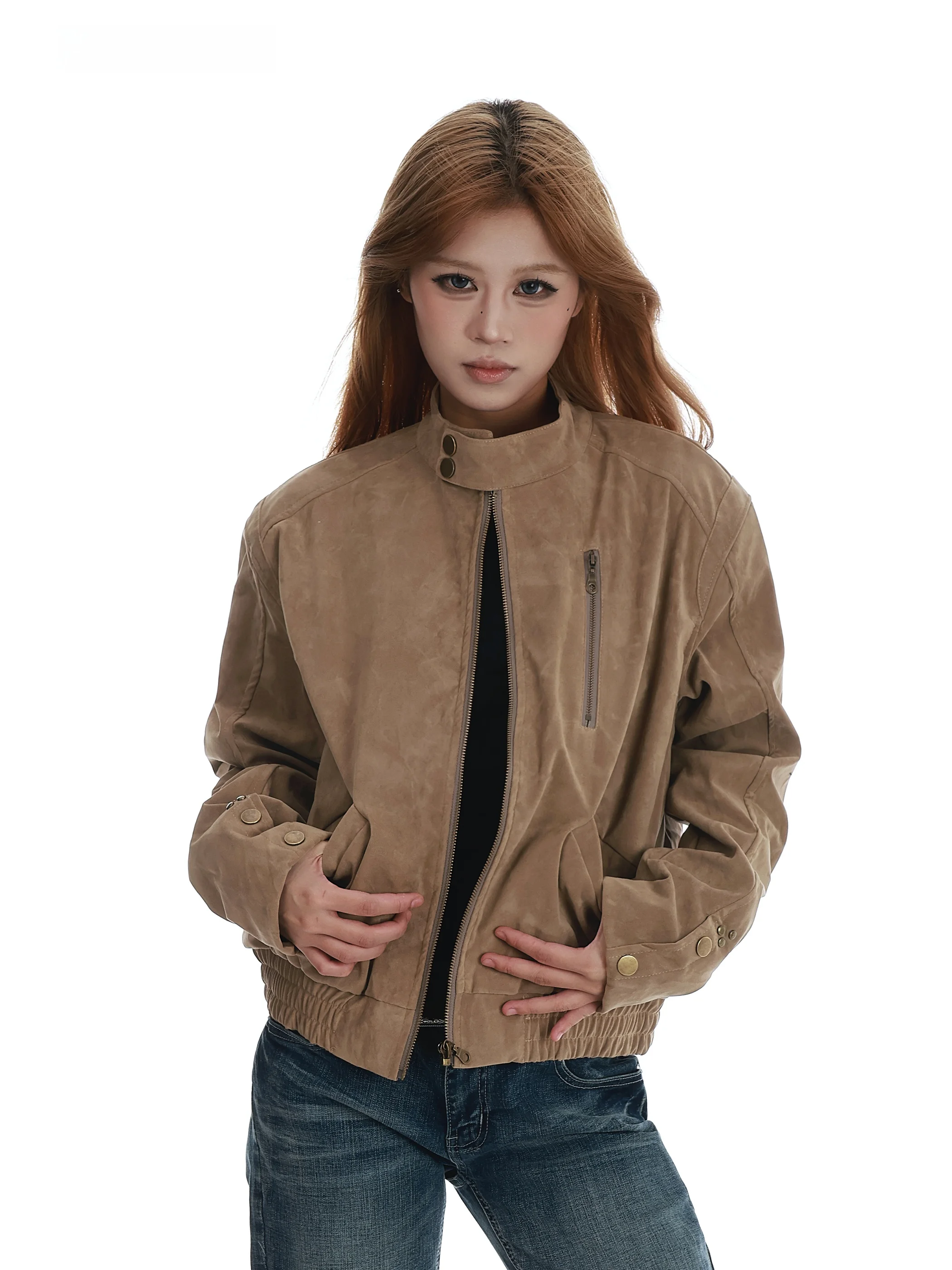 Американская ретро-куртка из замши для женщин, осенне-зимняя, свободного кроя, с воротником-стойкой, в стиле рабочей одежды, повседневная, ветрозащитная, теплая
Американская ретро-куртка из замши для женщин, осенне-зимняя, свободного кроя, с воротником-стойкой, в стиле рабочей одежды, повседневная, ветрозащитная, теплая