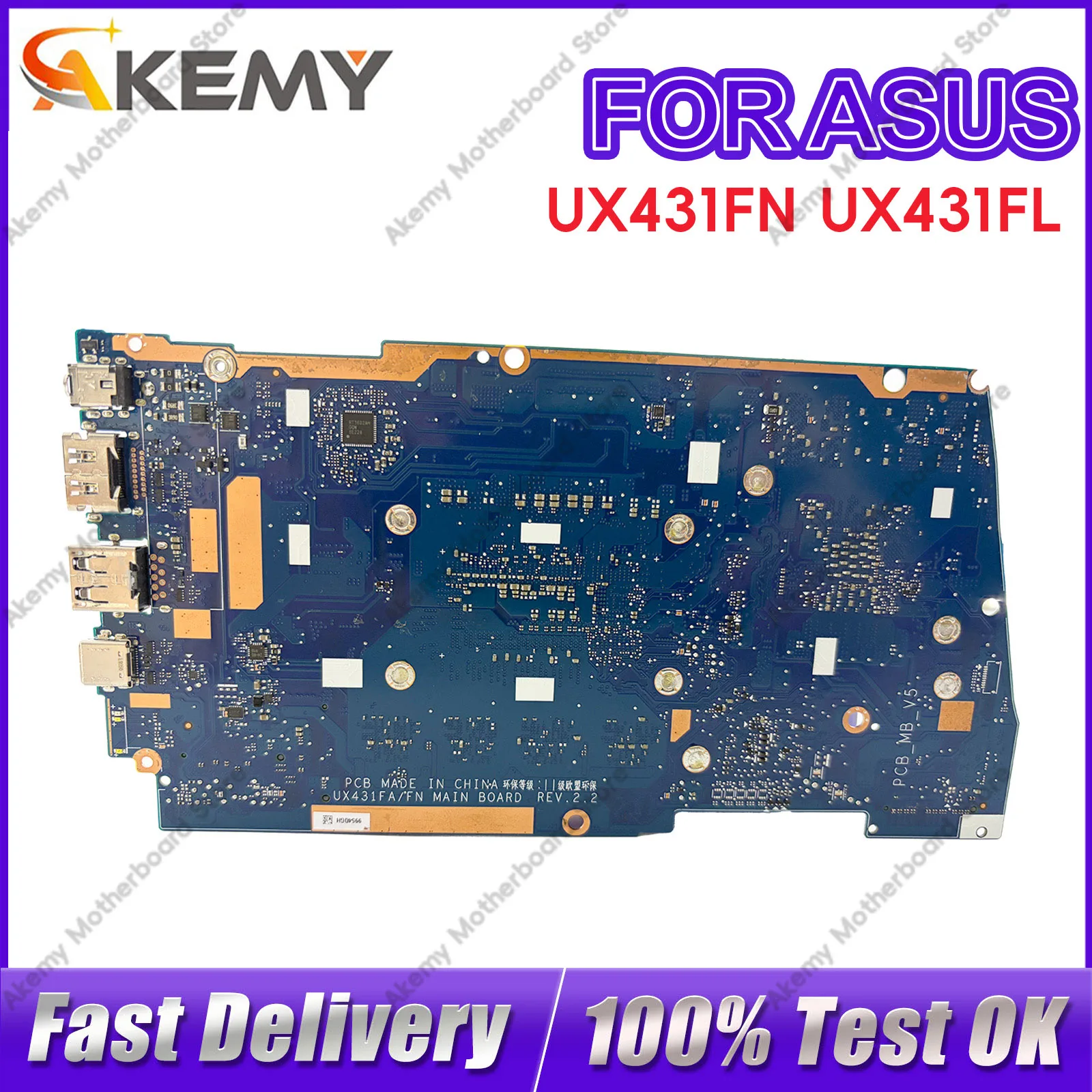 UX431FN Laptop Motherboard For ASUS ZenBook UX431FN S431F UX431F S4500F X431F U4500F Mainboard With I3 I5 I7 CPU 100% tests OK
UX431FN Laptop Motherboard For ASUS ZenBook UX431FN S431F UX431F S4500F X431F U4500F Mainboard With I3 I5 I7 CPU 100% tests OK