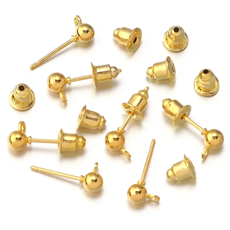 50pcs Ball Beads Stud Earring Pin Findings Basic Pins Stoppers Connector For DIY Jewelry Making Accessories Supplies Wholesale
50pcs Ball Beads Stud Earring Pin Findings Basic Pins Stoppers Connector For DIY Jewelry Making Accessories Supplies Wholesale