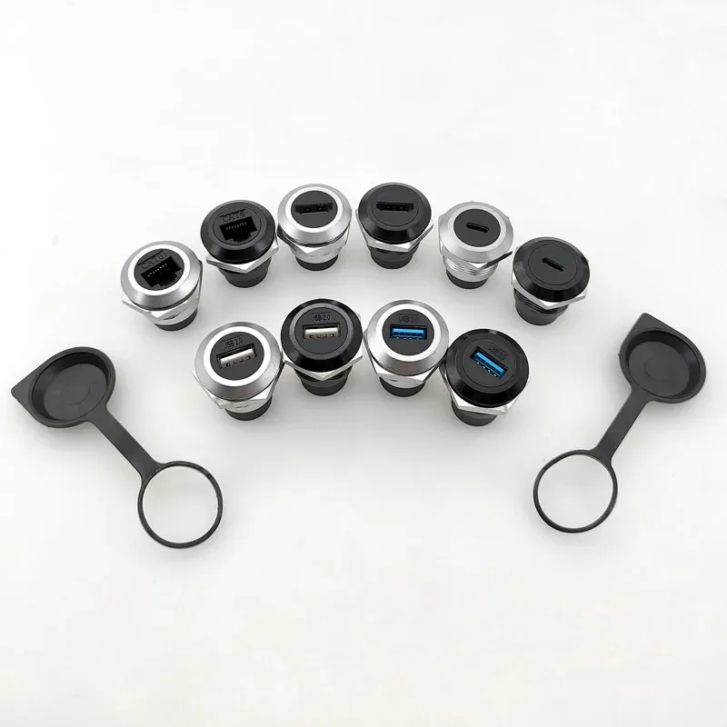 10Pcs Metal round Socket D-Type RJ45 Network Connector Module USB2.0 USB3.0 Panel Mounting HDMI CAT6 Straight through
10Pcs Metal round Socket D-Type RJ45 Network Connector Module USB2.0 USB3.0 Panel Mounting HDMI CAT6 Straight through