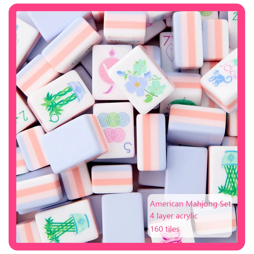 4 Layer Acrylic Light Purple Mahjong Tiles Luxury Engraved American Mahjong Set Board Games Travel MahJong Sets
4 Layer Acrylic Light Purple Mahjong Tiles Luxury Engraved American Mahjong Set Board Games Travel MahJong Sets