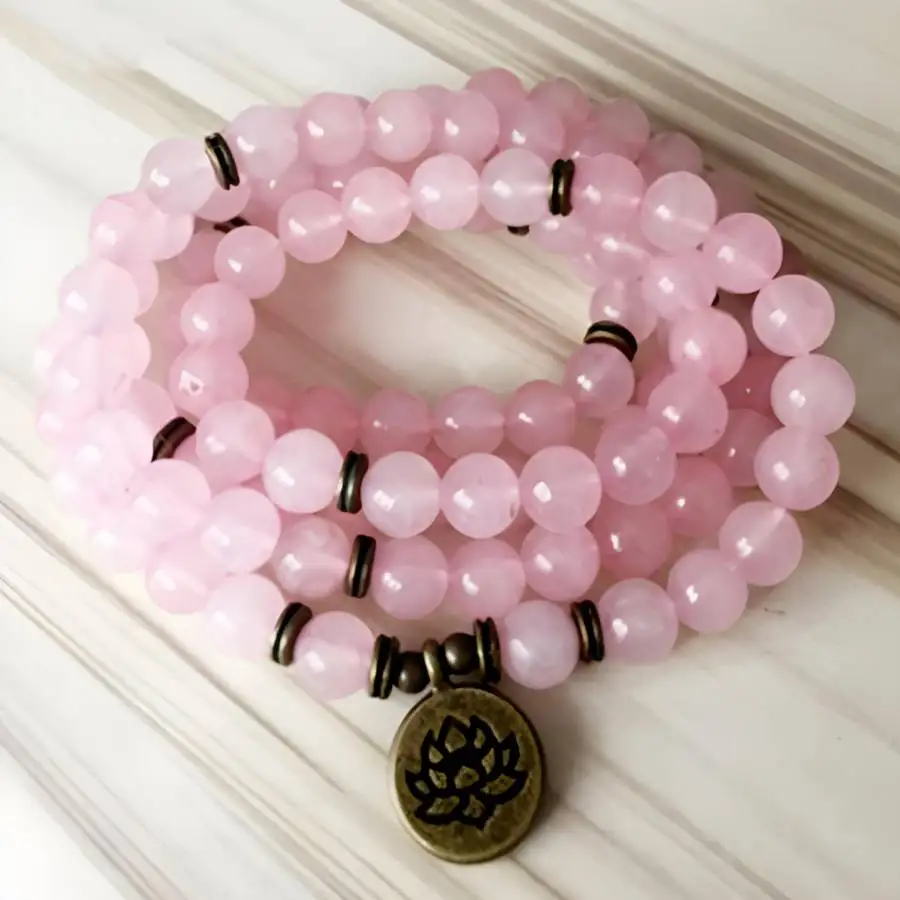 Handmade pink quartz bead 108 bracelet,men's cuff button bracelet,Ramadan prayer bead,women's meditation,holiday gift,daily wear
Handmade pink quartz bead 108 bracelet,men's cuff button bracelet,Ramadan prayer bead,women's meditation,holiday gift,daily wear