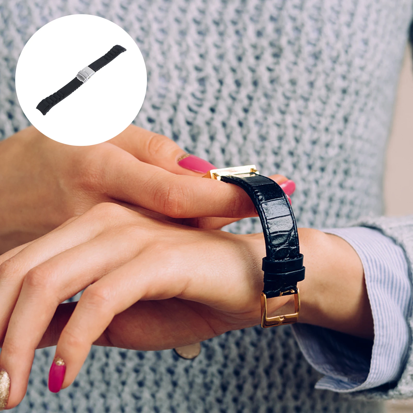 20 Mm Insurance Buckle Watch Strap Deployment Band Fit Folding Clasp Watchband Silicone Man Watches for
20 Mm Insurance Buckle Watch Strap Deployment Band Fit Folding Clasp Watchband Silicone Man Watches for