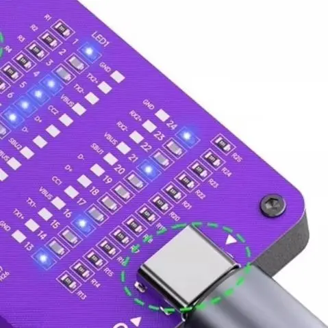 /TC-24 /Dual /Head Type-C Line Tester 12 LED Indicator For Mobile Phone Cable Pin Detection Fault Troubleshooting Tool Purple
/TC-24 /Dual /Head Type-C Line Tester 12 LED Indicator For Mobile Phone Cable Pin Detection Fault Troubleshooting Tool Purple
