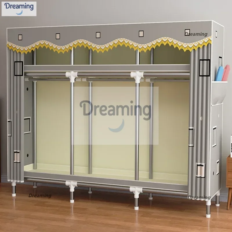 Cloth wardrobe household bedroom rental house with reinforcement strong easy to assemble clothes cabinet
Cloth wardrobe household bedroom rental house with reinforcement strong easy to assemble clothes cabinet