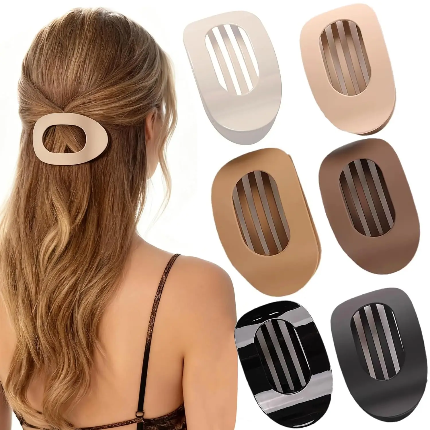 Oval Flat Hair & Clothing Clips (6 Pack) – Durable PS Plastic, Minimalist Design, Easy to Carry for Travel & Everyday Style
Oval Flat Hair & Clothing Clips (6 Pack) – Durable PS Plastic, Minimalist Design, Easy to Carry for Travel & Everyday Style