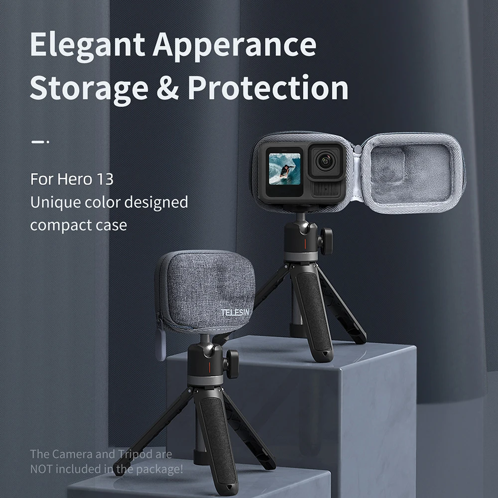 TELESIN Mini Storage Protection Bag Brushed Half Open Quick Release Carrying Case for GoPro 12 Hero 11 for GoPro Hero 10 9 Black
TELESIN Mini Storage Protection Bag Brushed Half Open Quick Release Carrying Case for GoPro 12 Hero 11 for GoPro Hero 10 9 Black