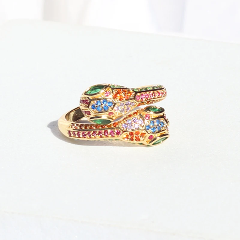 Fashion Colorful Snake Ring for Women Girls Adjustable Delicate Shiny Cubic Zirconia Finger Ring Wedding Jewelry Gift
Fashion Colorful Snake Ring for Women Girls Adjustable Delicate Shiny Cubic Zirconia Finger Ring Wedding Jewelry Gift