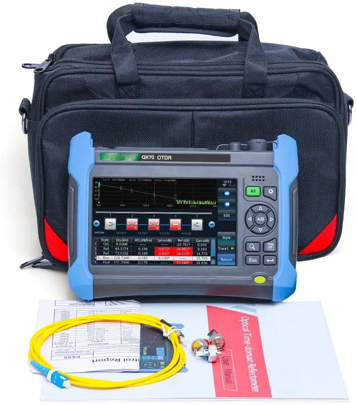 Original QX70 OTDR 1310/1550/1625nm Tester Supports ST FC SC LC Interface SM MM OTDR in networking
Original QX70 OTDR 1310/1550/1625nm Tester Supports ST FC SC LC Interface SM MM OTDR in networking