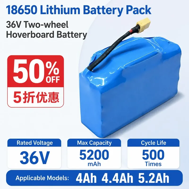 For 18650 Lithium Battery Pack 36V 42V for Two-Wheel Twisting Car Balance Car Power Scooter
For 18650 Lithium Battery Pack 36V 42V for Two-Wheel Twisting Car Balance Car Power Scooter