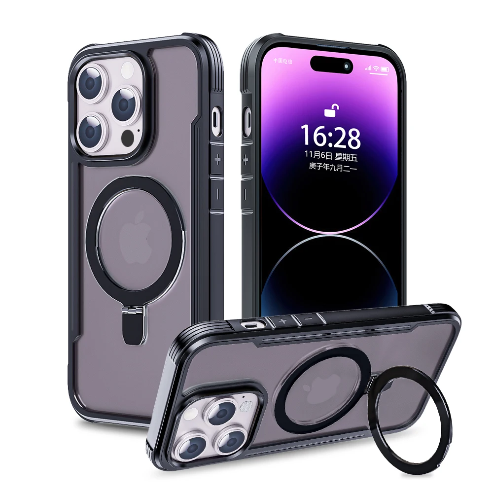 Phone Case For iPhone 15 Pro Max 15 Plus Magnetic Magsafe Wireless Charging Matte Stand Airbag Translucent PC Shockproof Cover
Phone Case For iPhone 15 Pro Max 15 Plus Magnetic Magsafe Wireless Charging Matte Stand Airbag Translucent PC Shockproof Cover