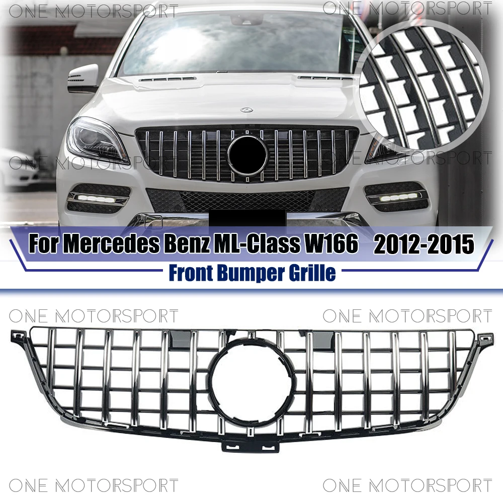 GTR Style Front Grille For Mercedes Benz ML-Class W166 2012-2015 ML400 ML500 ML550 Chrome Silver Racing Grille Bumper Grille
GTR Style Front Grille For Mercedes Benz ML-Class W166 2012-2015 ML400 ML500 ML550 Chrome Silver Racing Grille Bumper Grille