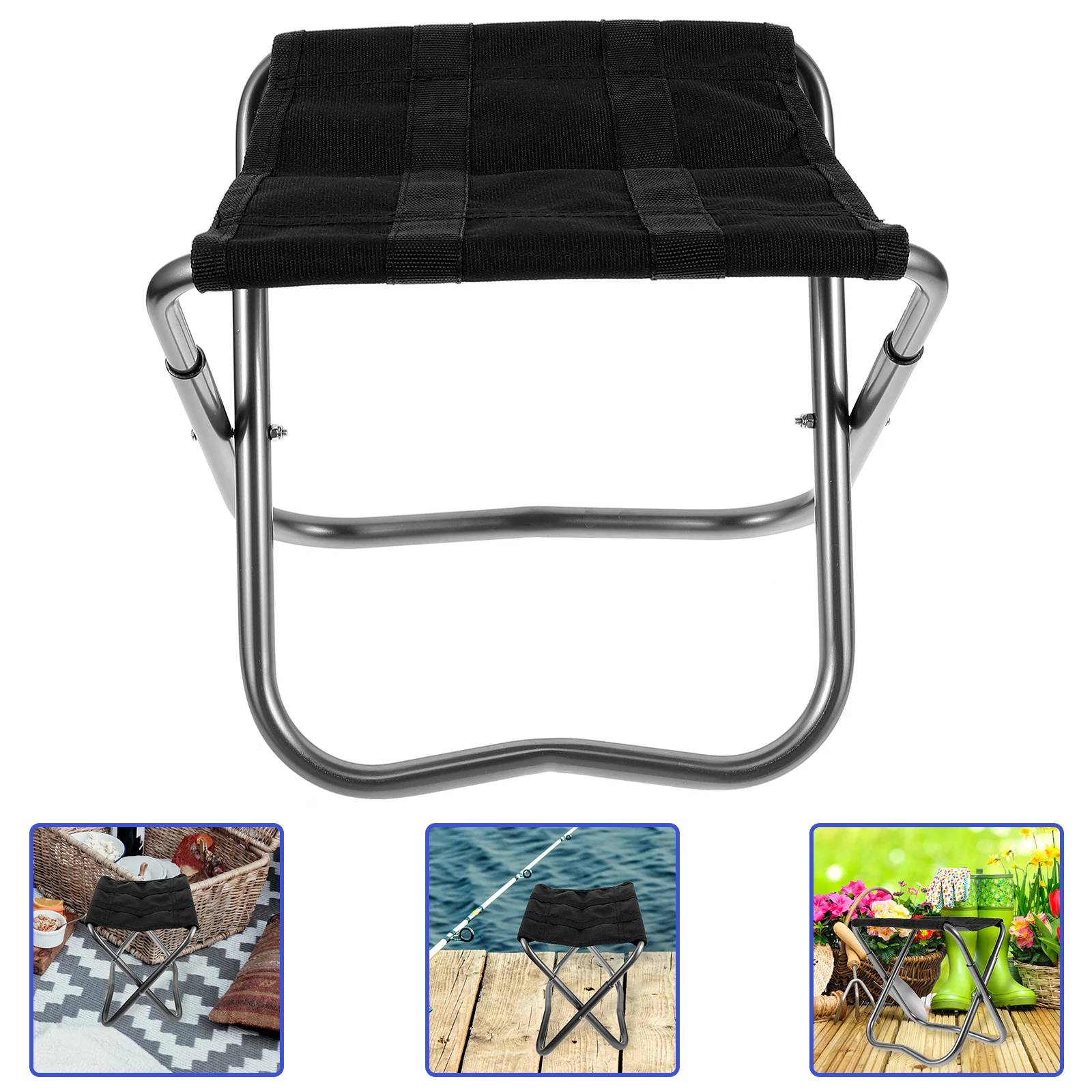 Portable Folding Stool Outdoor Camping Chair Silver Strengthened Compact Lightweight Foldable Stools Adults Children 
Portable Folding Stool Outdoor Camping Chair Silver Strengthened Compact Lightweight Foldable Stools Adults Children