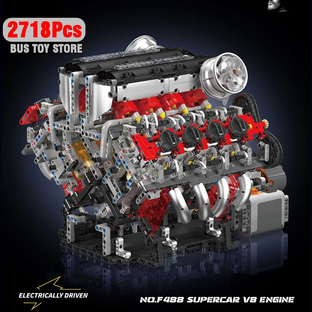 Technik с электроприводом F488 No V8, модель двигателя, форма King, набор строительных блоков, креативная развивающая игрушечная машина для энтузиастов 10130
Technik с электроприводом F488 No V8, модель двигателя, форма King, набор строительных блоков, креативная развивающая игрушечная машина для энтузиастов 10130
