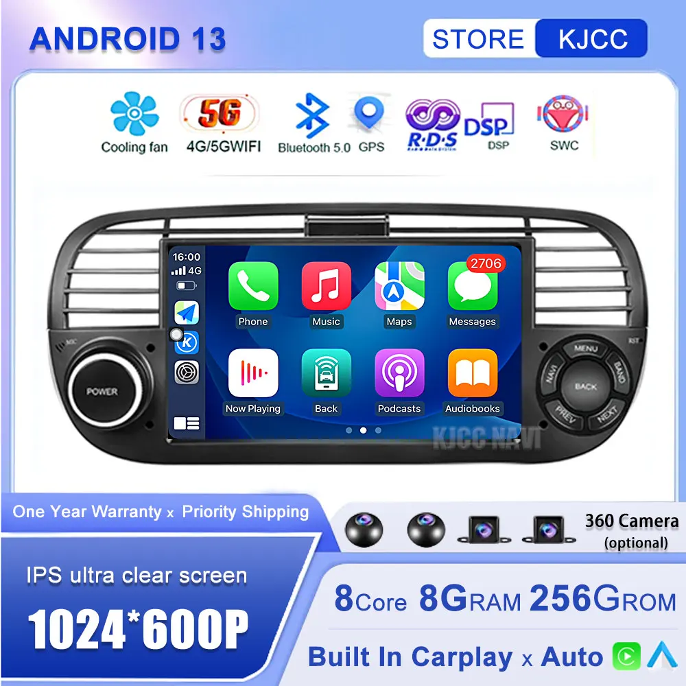 7'' Car Radio Multimedia Video Player Stereo Built-in For FIAT 500 4G Stereo GPS Wifi DSP Android Auto Carplay NO 2din DVD
7'' Car Radio Multimedia Video Player Stereo Built-in For FIAT 500 4G Stereo GPS Wifi DSP Android Auto Carplay NO 2din DVD
