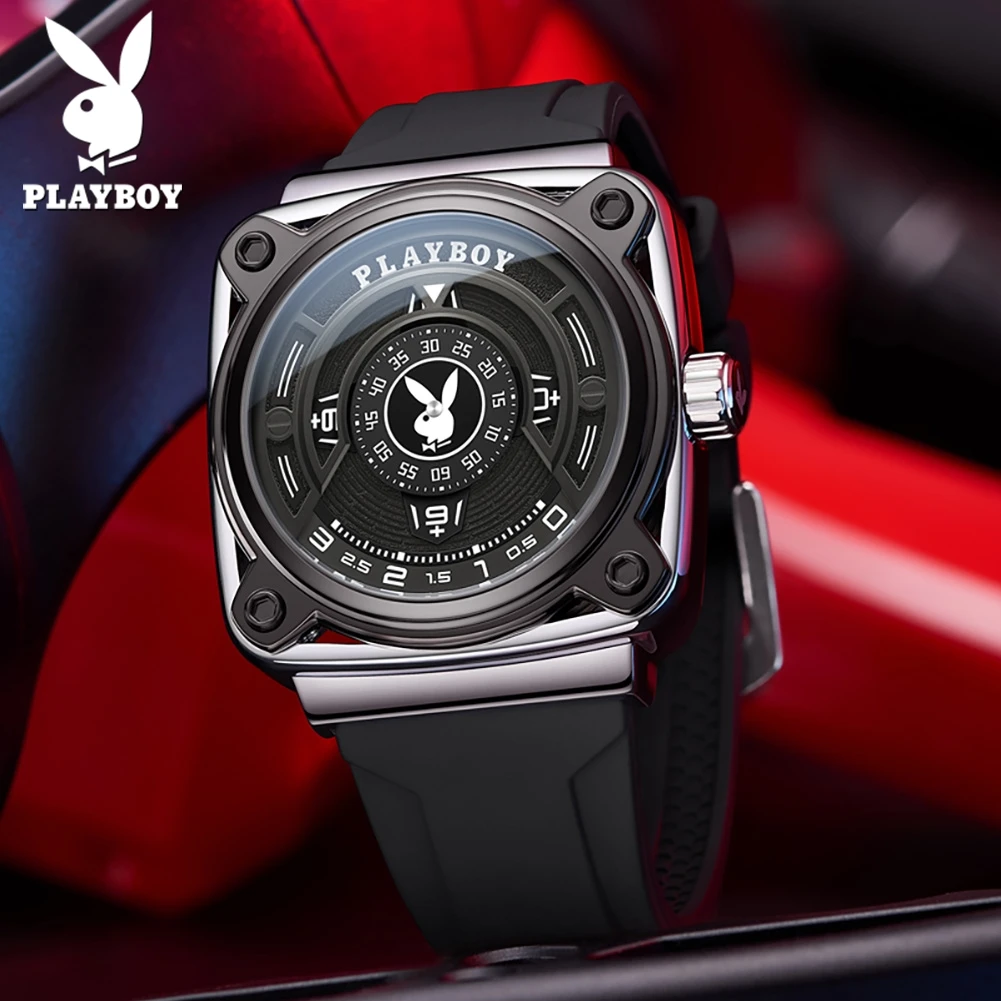 PLAYBOY Лидер продаж, модные трендовые дизайнерские часы для мужчин, оригинальный силиконовый ремешок, светящиеся водонепроницаемые кварцевые мужские наручные часы
PLAYBOY Лидер продаж, модные трендовые дизайнерские часы для мужчин, оригинальный силиконовый ремешок, светящиеся водонепроницаемые кварцевые мужские наручные часы