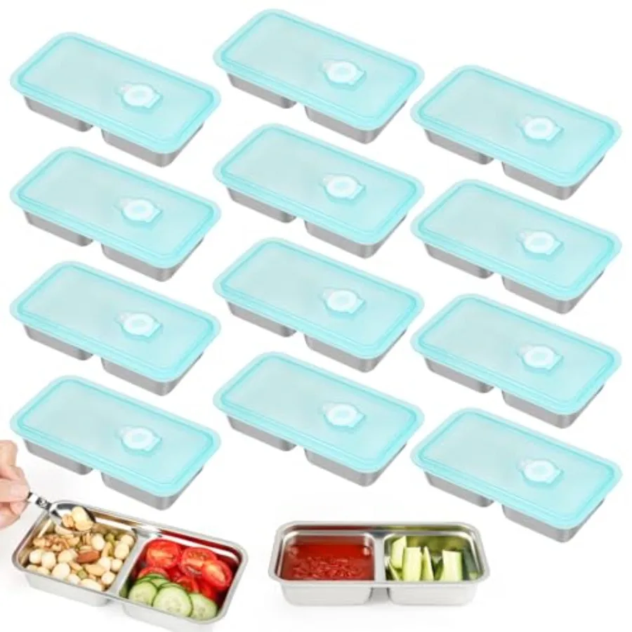 1-PACK Stainless Steel Snack Containers with Lids Lunch Box Containers with 1 Foldable Forks Microwave and Dishwasher Safe Idea
1-PACK Stainless Steel Snack Containers with Lids Lunch Box Containers with 1 Foldable Forks Microwave and Dishwasher Safe Idea
