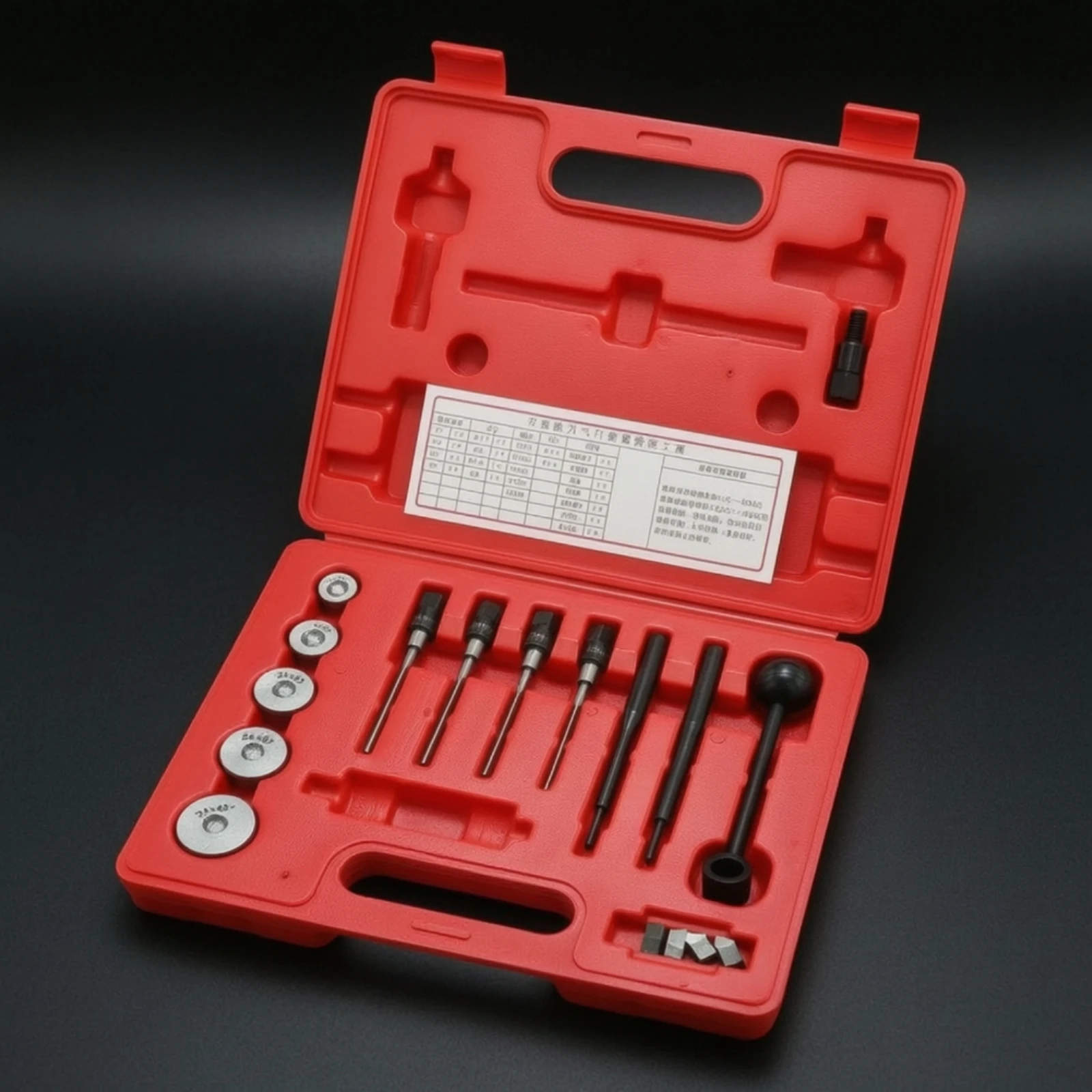 Valve Seat Reamer Tool Kit Portable Motorcycle Valve Seat Cutter Set Long-Lasting Sturdy for Mechanics, Workshops, Garage
Valve Seat Reamer Tool Kit Portable Motorcycle Valve Seat Cutter Set Long-Lasting Sturdy for Mechanics, Workshops, Garage
