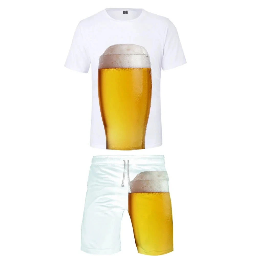 New 3D Printed T-shirt and Shorts Beer Summer Men's Casual Sports Suit Tracksuit Men Plus Size S-7XL Tracksuit Clothes
New 3D Printed T-shirt and Shorts Beer Summer Men's Casual Sports Suit Tracksuit Men Plus Size S-7XL Tracksuit Clothes