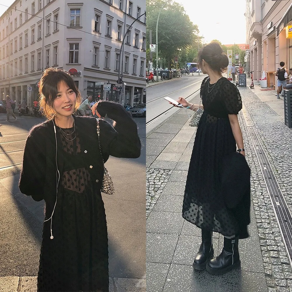 Spring 2026 Dongdaemun Embroidered 3D Bubble Sleeve round Neck Dress Semi-Transparent High Waist A-Line Korean Style Women's ...
Spring 2026 Dongdaemun Embroidered 3D Bubble Sleeve round Neck Dress Semi-Transparent High Waist A-Line Korean Style Women's ...