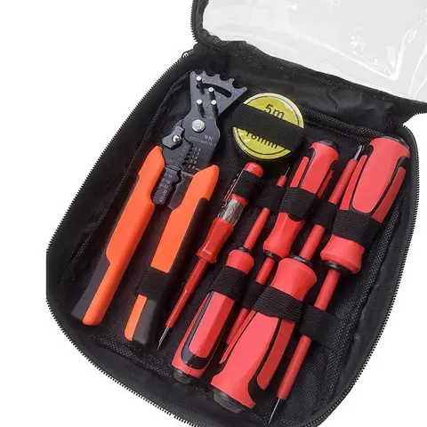 7 IN 1 Electrician Tool Set Wire Stripper Special Bending Wire Stripping Tool CRV Insulated Magnetic Screwdriver Hand Tool