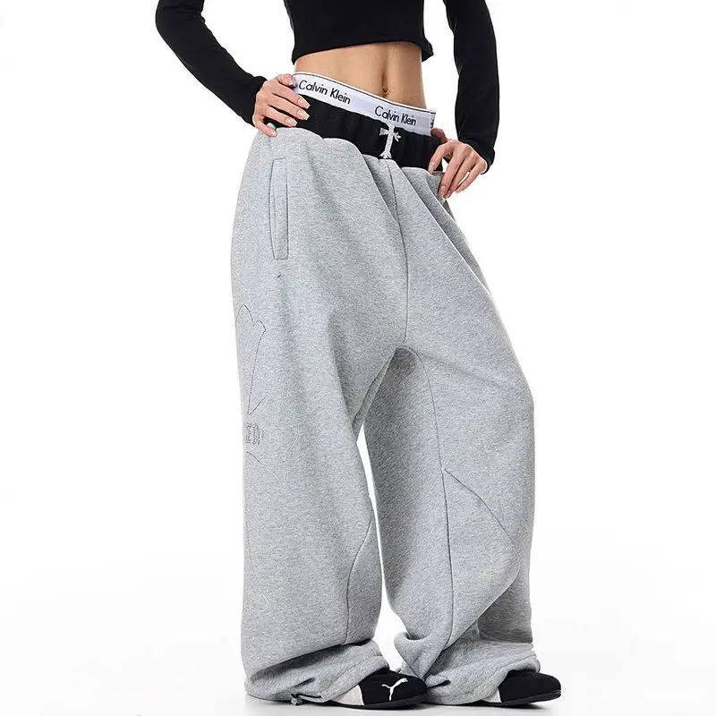High Waist Wide Leg Pants ex Loose Fit Dstring Sweatpants Spor Casual High Street Sle Polyester Fiber Non-Waable
High Waist Wide Leg Pants ex Loose Fit Dstring Sweatpants Spor Casual High Street Sle Polyester Fiber Non-Waable