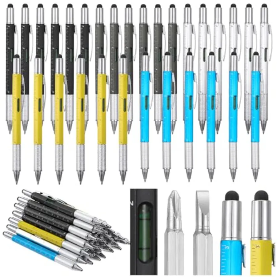 30Pcs Multitool Pen Bulk 6 In 1 Multi Tool Pen with Ruler, Level Gauge, Ballpoint, Stylus, Screwdriver Slotted Screwdriver for
30Pcs Multitool Pen Bulk 6 In 1 Multi Tool Pen with Ruler, Level Gauge, Ballpoint, Stylus, Screwdriver Slotted Screwdriver for