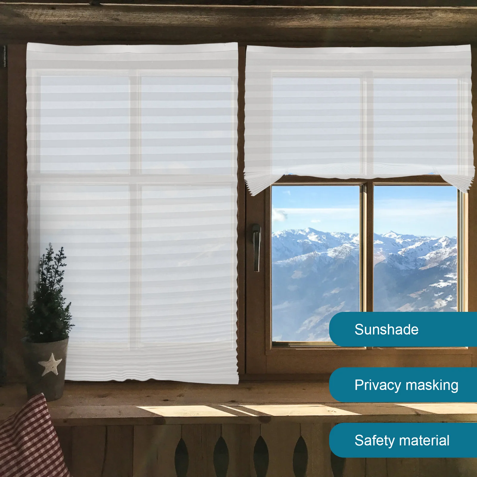 Self Adhesive Pleated Curtain Semi Blackout White 90x150cm Privacy Window Blinds for Bedroom Kids Room Living Room
Self Adhesive Pleated Curtain Semi Blackout White 90x150cm Privacy Window Blinds for Bedroom Kids Room Living Room