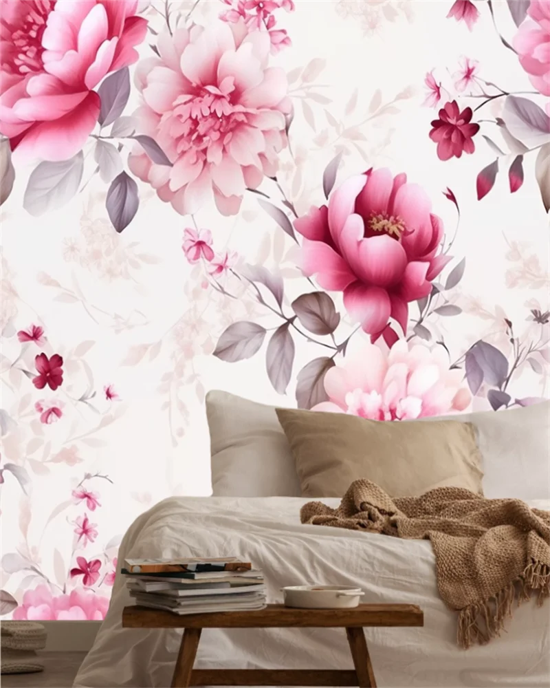 Customized Size Wallpaper Pink Peony Flower Wall Painting Home Decoration Living Room Bedroom Flower Wall Cloth 3d wallpaper
Customized Size Wallpaper Pink Peony Flower Wall Painting Home Decoration Living Room Bedroom Flower Wall Cloth 3d wallpaper