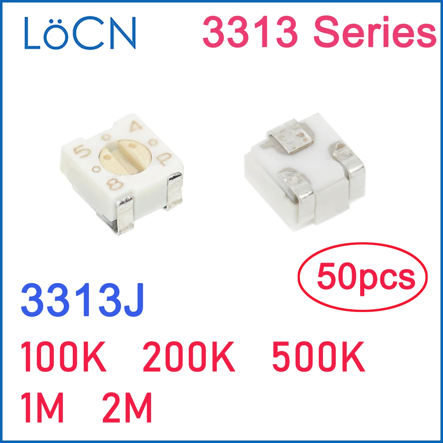 50 шт. 3313J 3*3 100 К 200 К 500 К 1 м 2 м SMD триммер потенциометр обрезки 3313J-1-104E триммерный триммер переменный 3 мм ЧУНИ
50 шт. 3313J 3*3 100 К 200 К 500 К 1 м 2 м SMD триммер потенциометр обрезки 3313J-1-104E триммерный триммер переменный 3 мм ЧУНИ
