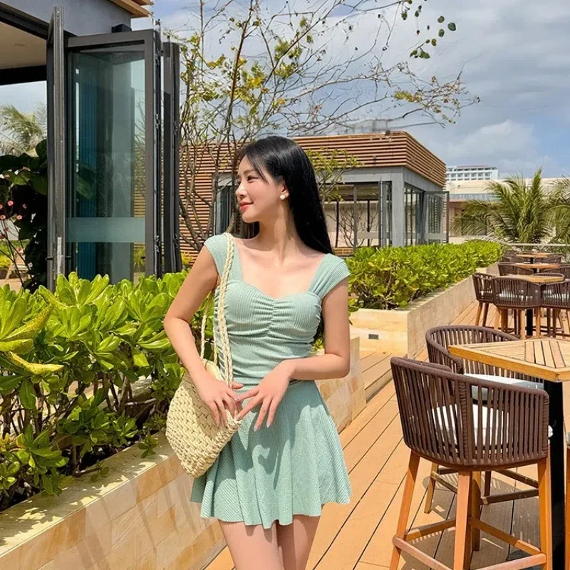 Korean Green One Piece Swimwear Dress Swimwear Trummy Control Swimsuit Bathing Suit Sexy Monokini Swim Pool Beachwear 2024 New
Korean Green One Piece Swimwear Dress Swimwear Trummy Control Swimsuit Bathing Suit Sexy Monokini Swim Pool Beachwear 2024 New