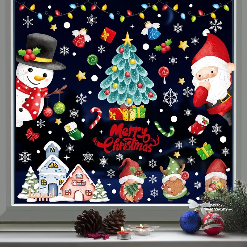 Christmas Glass Stickers Hand Painted Santa Claus Static Window Decal Christmas Tree Holiday Home Decor Festive
Christmas Glass Stickers Hand Painted Santa Claus Static Window Decal Christmas Tree Holiday Home Decor Festive