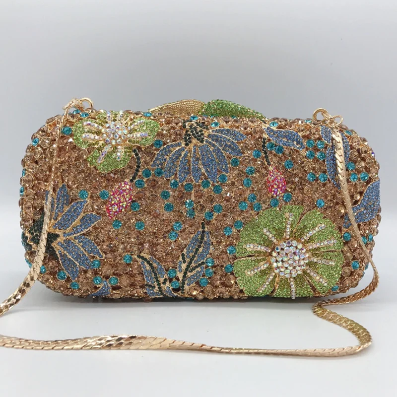 Luxury Designer Women flower Crystal Metallic Evening Bags Wedding Novelty Rhinestone Small Clutch Purses And Handbags
Luxury Designer Women flower Crystal Metallic Evening Bags Wedding Novelty Rhinestone Small Clutch Purses And Handbags