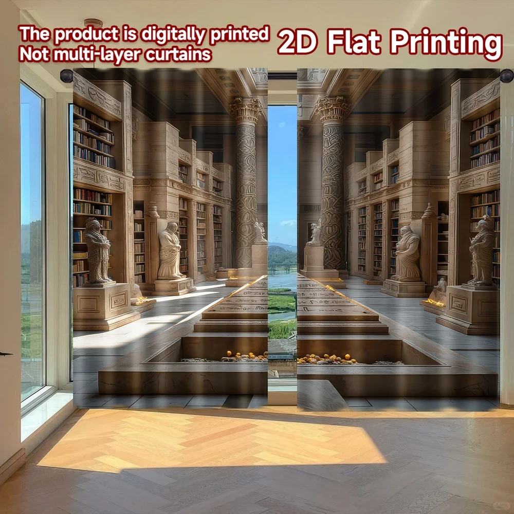 2D flat printing 2pcs Window Treatment Curtains Ancient Library with Statues Digital Printed Polyester Drapes Holiday
2D flat printing 2pcs Window Treatment Curtains Ancient Library with Statues Digital Printed Polyester Drapes Holiday