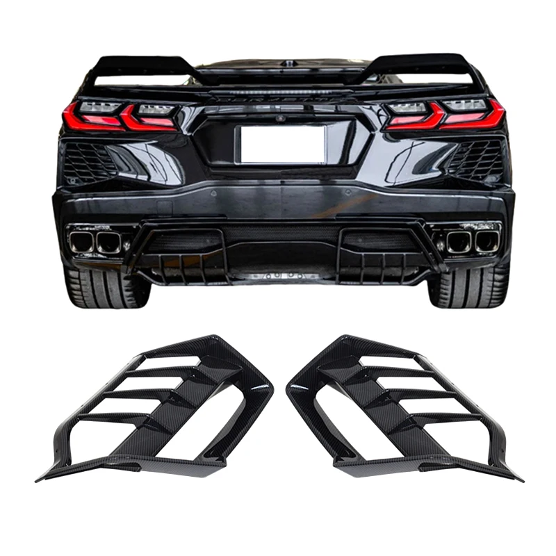 1Pair Quality Car Rear Bumper Carbon Fiber Diffuser Spoiler For Corvette C8 Z51 2020-2025 V4 Car Accessories
1Pair Quality Car Rear Bumper Carbon Fiber Diffuser Spoiler For Corvette C8 Z51 2020-2025 V4 Car Accessories
