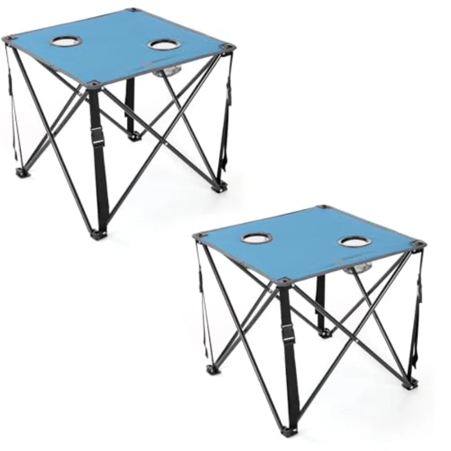 26" 66cm Portable Camping Folding Table, 2 Cup Holders, Square, Carrying Case, Steel Frame, High-Grade 600D Canvas
26" 66cm Portable Camping Folding Table, 2 Cup Holders, Square, Carrying Case, Steel Frame, High-Grade 600D Canvas