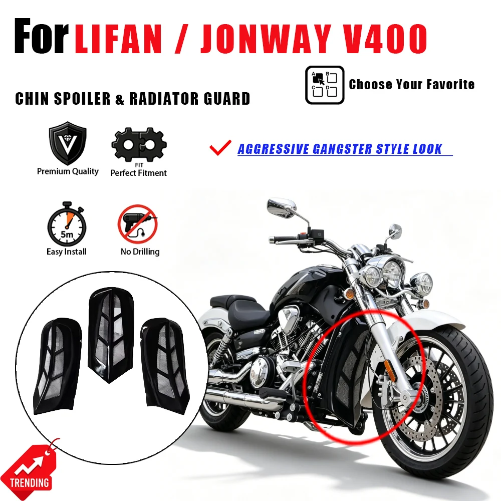 For Lifan Jonway V400 Lower Deflector Chin Spoiler Radiator Guard Harley Gangster Style Accesorios Moto Radiador Parts
For Lifan Jonway V400 Lower Deflector Chin Spoiler Radiator Guard Harley Gangster Style Accesorios Moto Radiador Parts