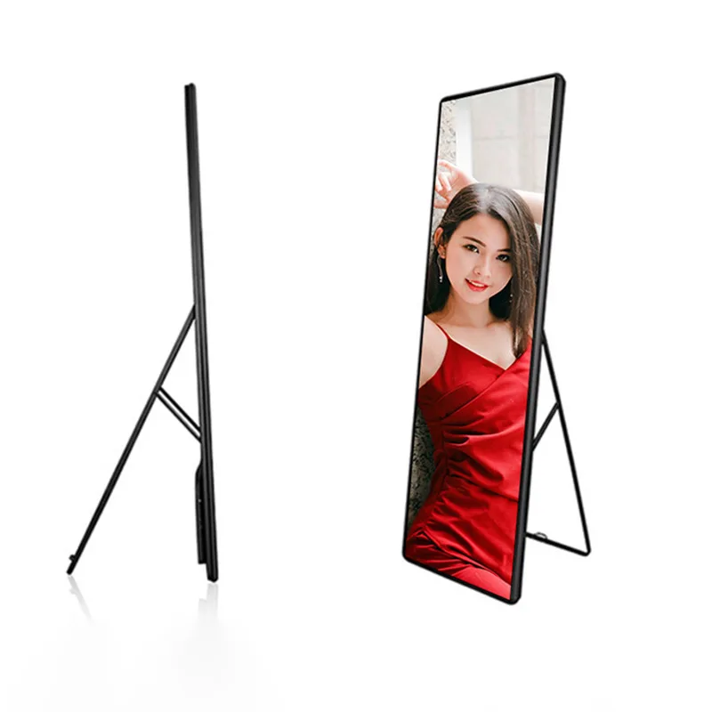 Full Color LED Video Poster Display Indoor/Outdoor Portable Advertising Frame with 5000 cd Brightness
Full Color LED Video Poster Display Indoor/Outdoor Portable Advertising Frame with 5000 cd Brightness