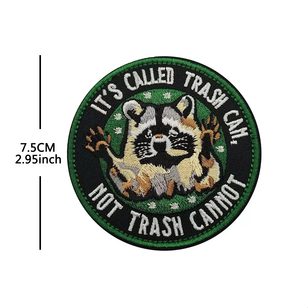 Cute and funny "It's called trash can" raccoon Badge Hook and loop Embroidered patch for decorating clothes, backpack and hat
Cute and funny "It's called trash can" raccoon Badge Hook and loop Embroidered patch for decorating clothes, backpack and hat