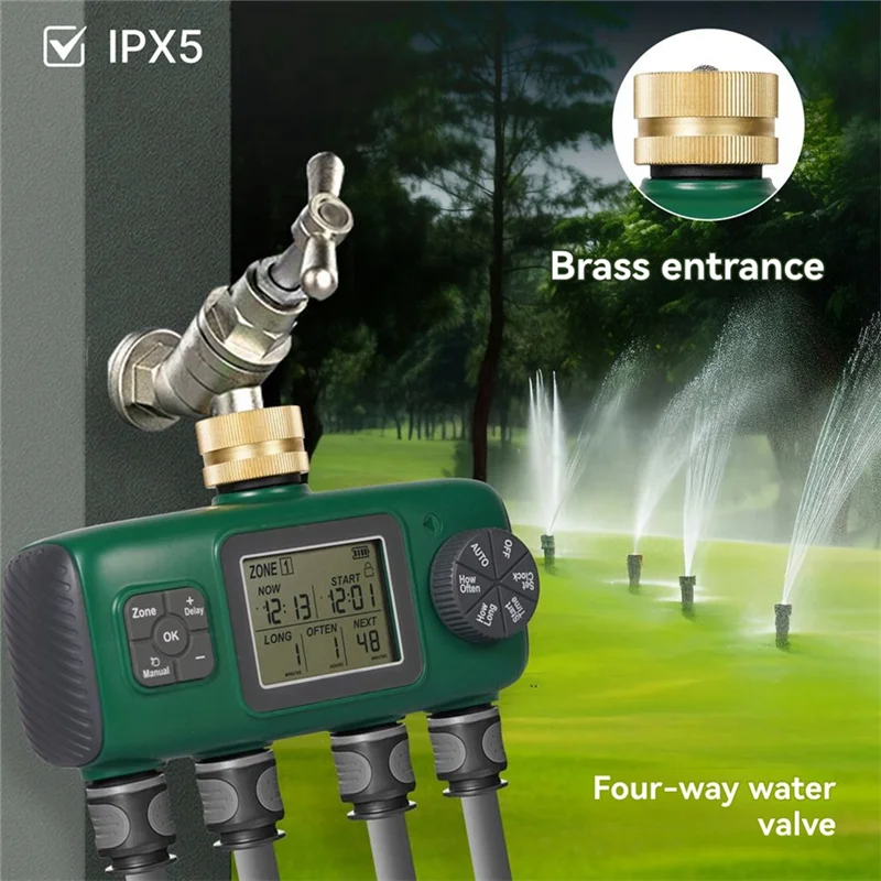 【СОВЕРШЕННО НОВЫЙ】таймер для воды, латунная входная поворотная ручка управления с ЖК-экраном, задержка дождя, замок от детей, садовый спринклер
【СОВЕРШЕННО НОВЫЙ】таймер для воды, латунная входная поворотная ручка управления с ЖК-экраном, задержка дождя, замок от детей, садовый спринклер