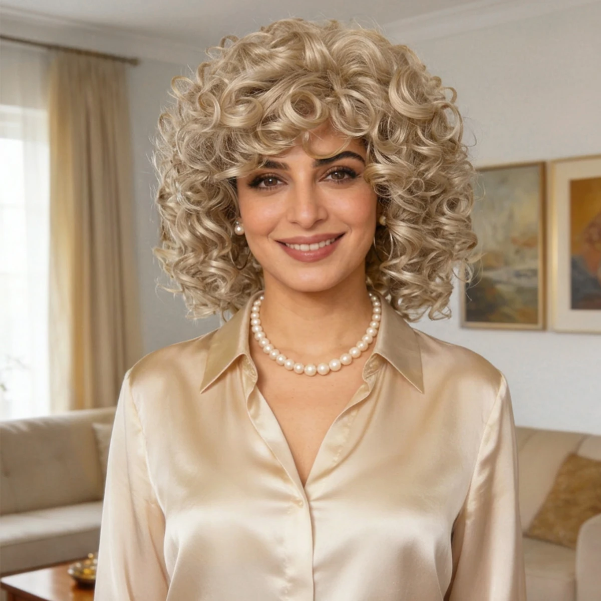 12 Inch Mixed Gold Synthetic Wig Suitable For Fluffy Kinky Curly Women's Party And Easter
12 Inch Mixed Gold Synthetic Wig Suitable For Fluffy Kinky Curly Women's Party And Easter