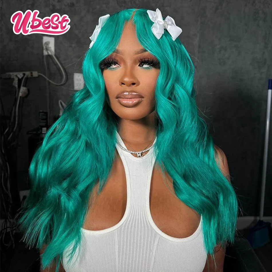 Turquoise Green Colored Body Wave 13x6 Lace Front Wigs Brazilian Hair Transparent 200% Density 100% Human Hair Wigs For Women
Turquoise Green Colored Body Wave 13x6 Lace Front Wigs Brazilian Hair Transparent 200% Density 100% Human Hair Wigs For Women