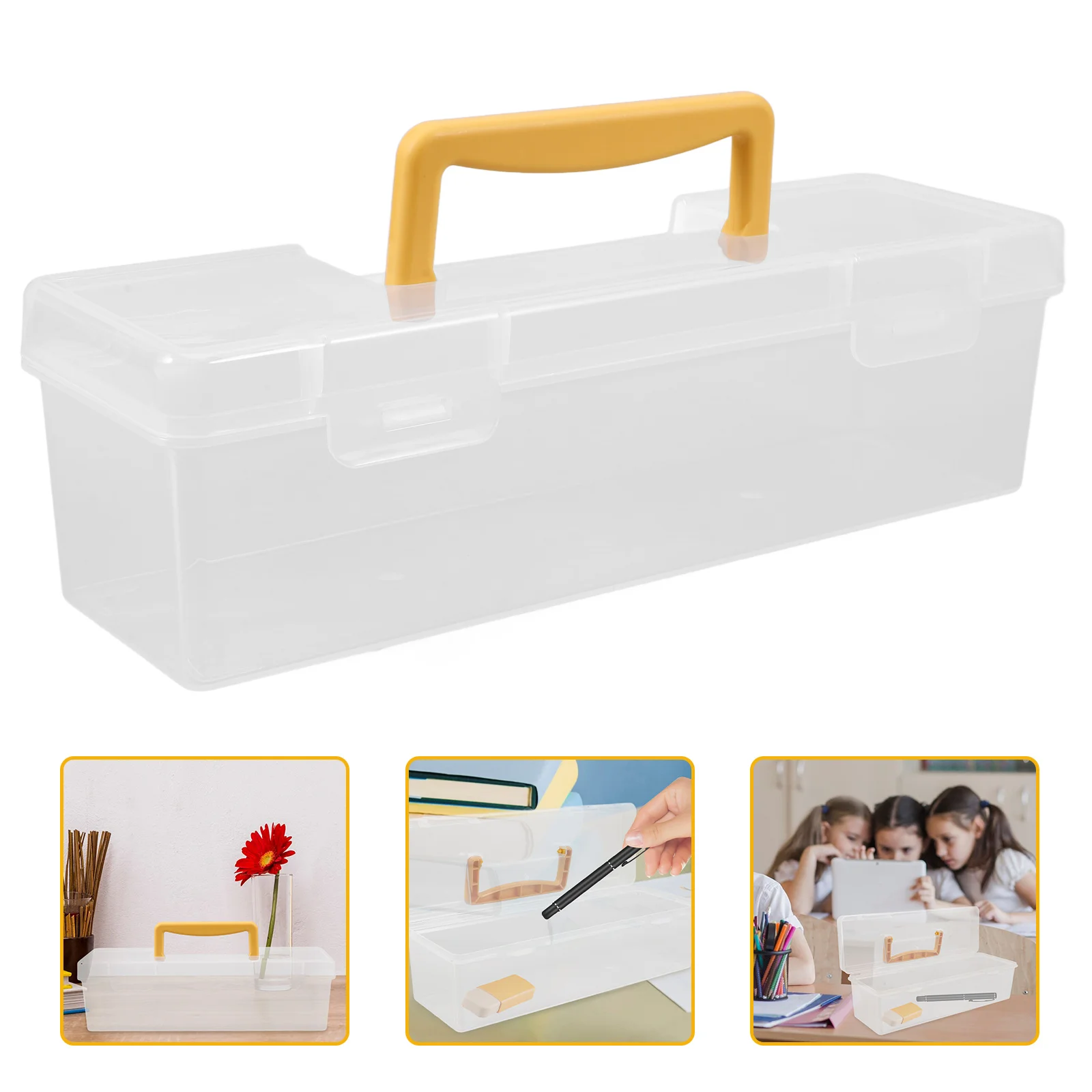 Portable Box With Handle Large Capacity Art Craft Sewing Supplies Organizer Small Containers For Brushes Pens Tools Ribbons
Portable Box With Handle Large Capacity Art Craft Sewing Supplies Organizer Small Containers For Brushes Pens Tools Ribbons