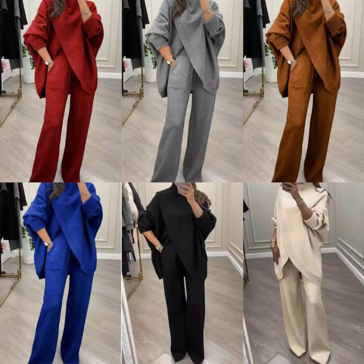 Slim Fit Knitwear V-Neck Single Button Pure Color Two-Piece Set Autumn New Arrival Women's Casual Pants Universal Size
Slim Fit Knitwear V-Neck Single Button Pure Color Two-Piece Set Autumn New Arrival Women's Casual Pants Universal Size