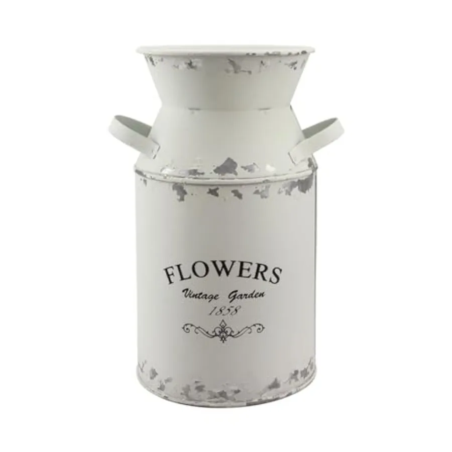 Galvanized White Milk Can Antique Retro Vase Metal Planter Rustic Vintage Primitive Flower Holder Farmhouse Country Plant for H
Galvanized White Milk Can Antique Retro Vase Metal Planter Rustic Vintage Primitive Flower Holder Farmhouse Country Plant for H
