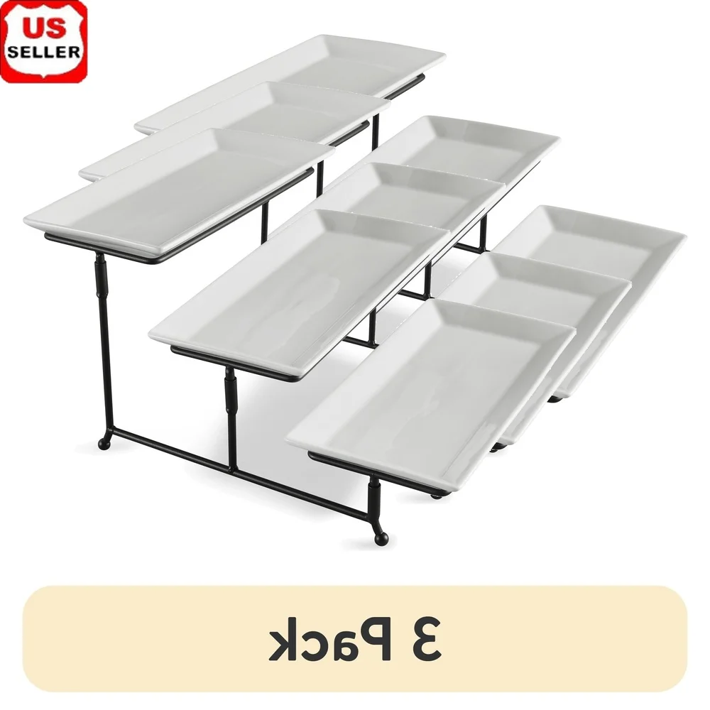 3 Pack White Porcelain 3 Tiered Serving Set Dishwasher Microwave Oven Safe Platters Versatile Kitchen Decor Party Serving Tray
3 Pack White Porcelain 3 Tiered Serving Set Dishwasher Microwave Oven Safe Platters Versatile Kitchen Decor Party Serving Tray